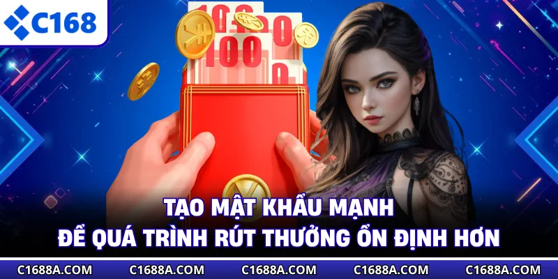 Tạo mật khẩu mạnh để quá trình rút thưởng ổn định hơn